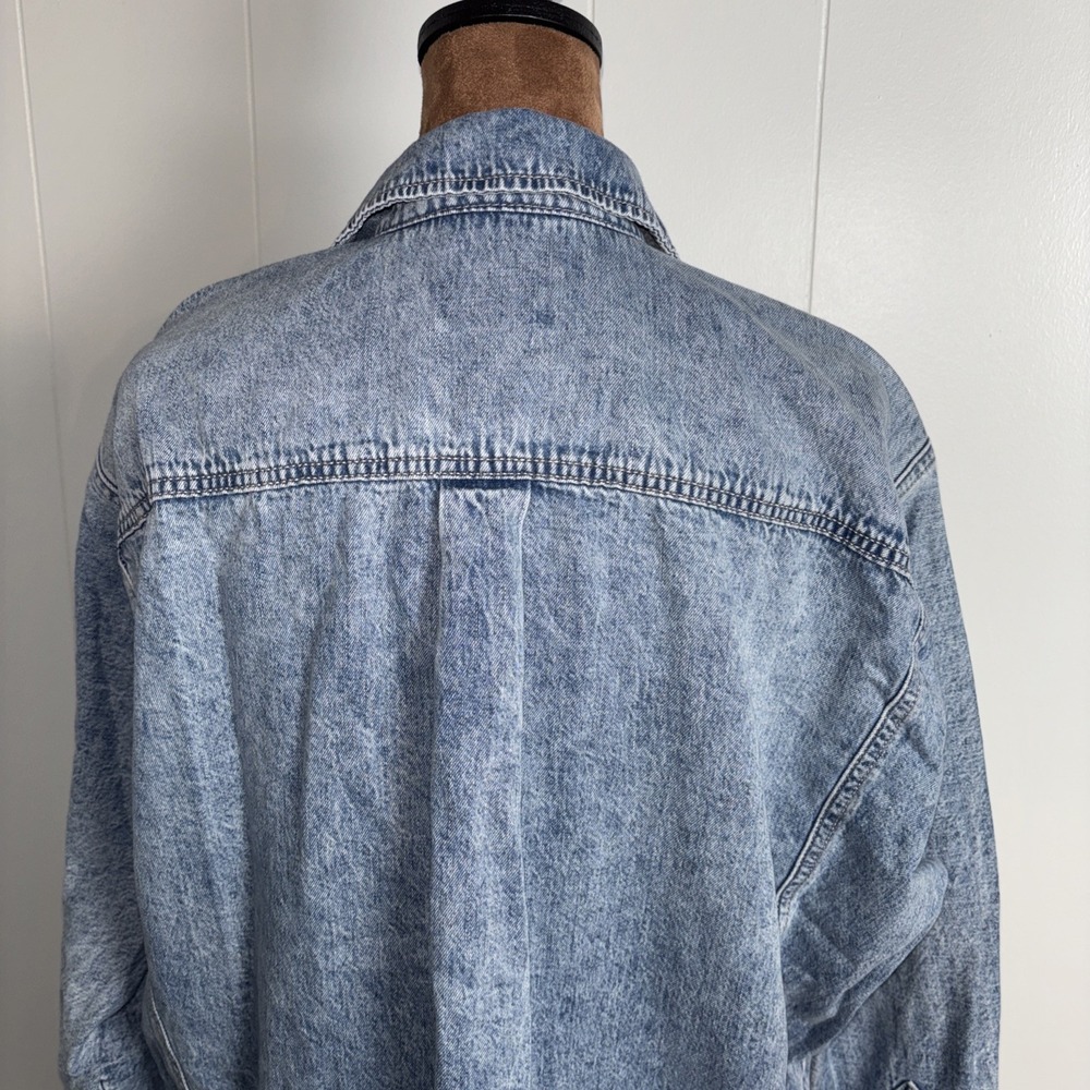 Universal Thread Jean Shirt Dress Womens XSmall Blue Denim Basic Pockets Retro - Picture 10 of 14